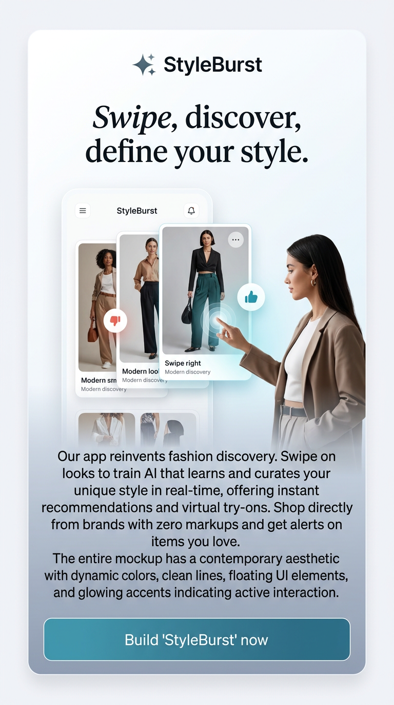 Swipe, discover, define your style.