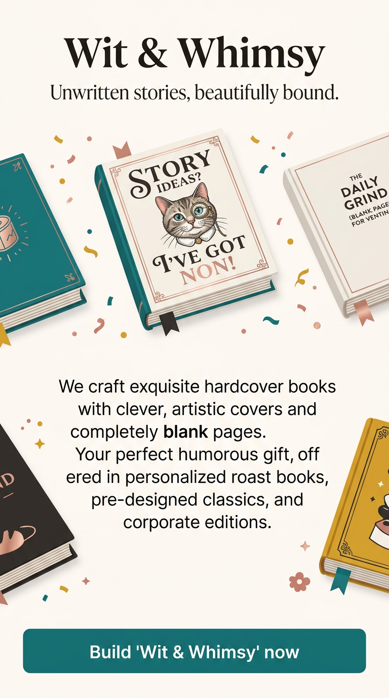 Unwritten stories, beautifully bound.