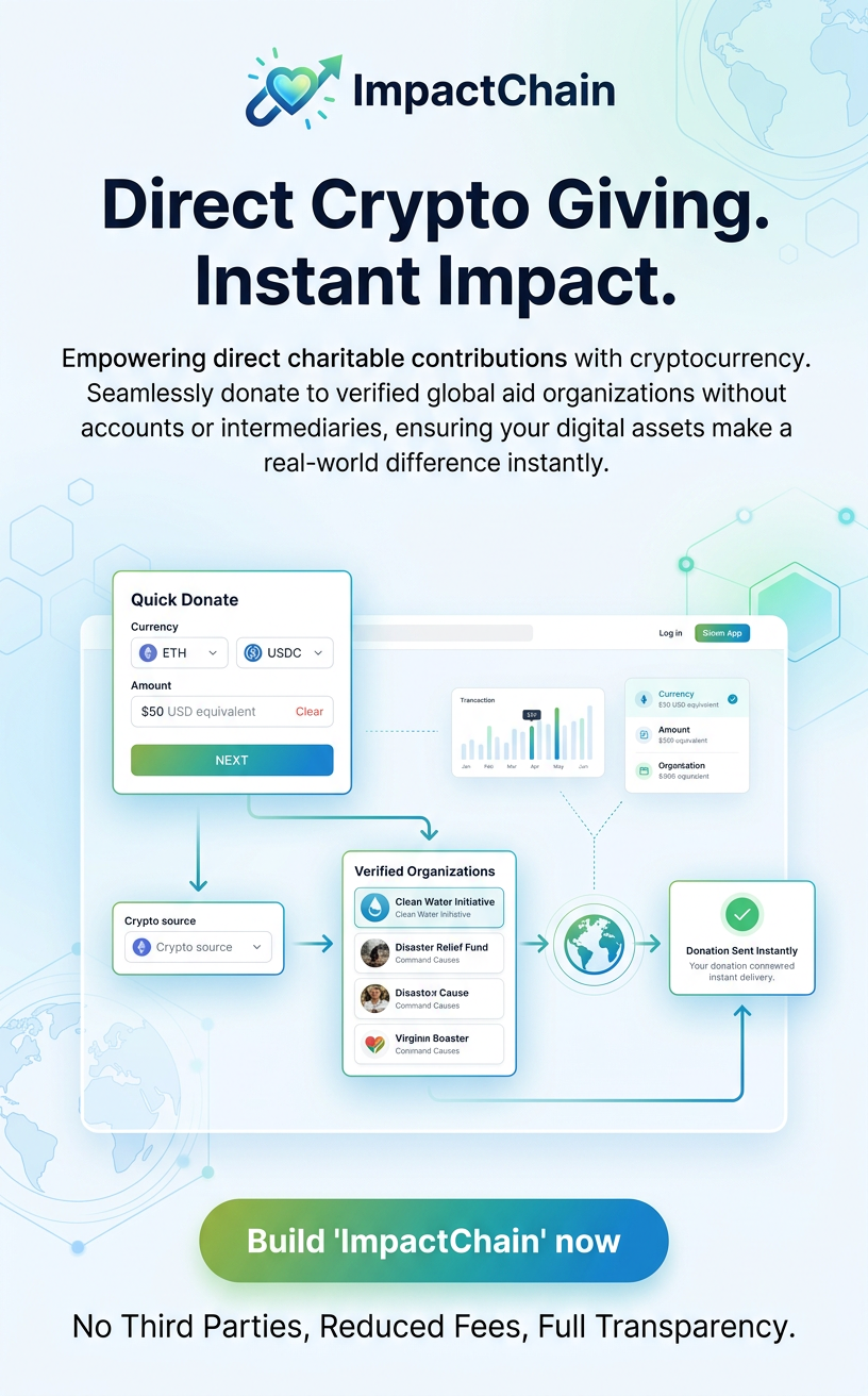 Direct Crypto Giving. Instant Impact.