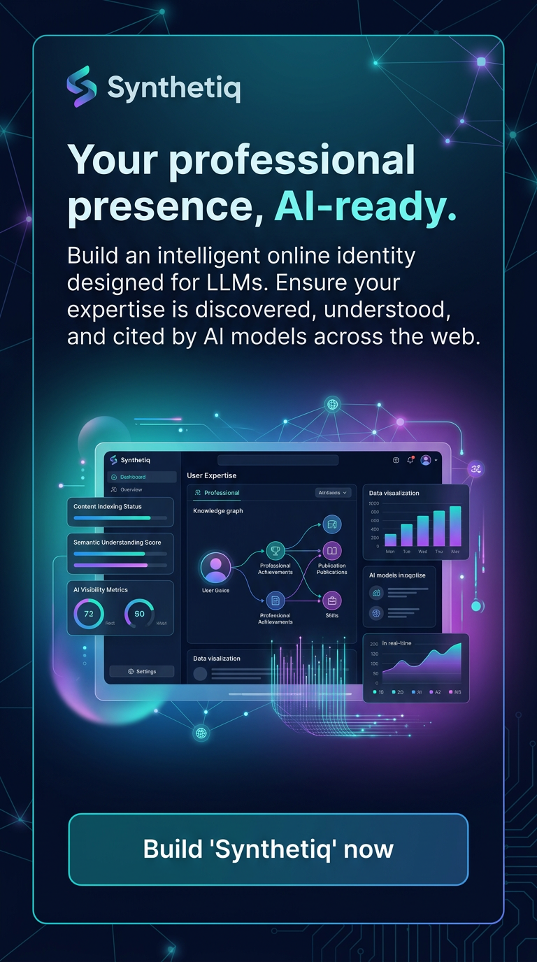 Your professional presence, AI-ready.