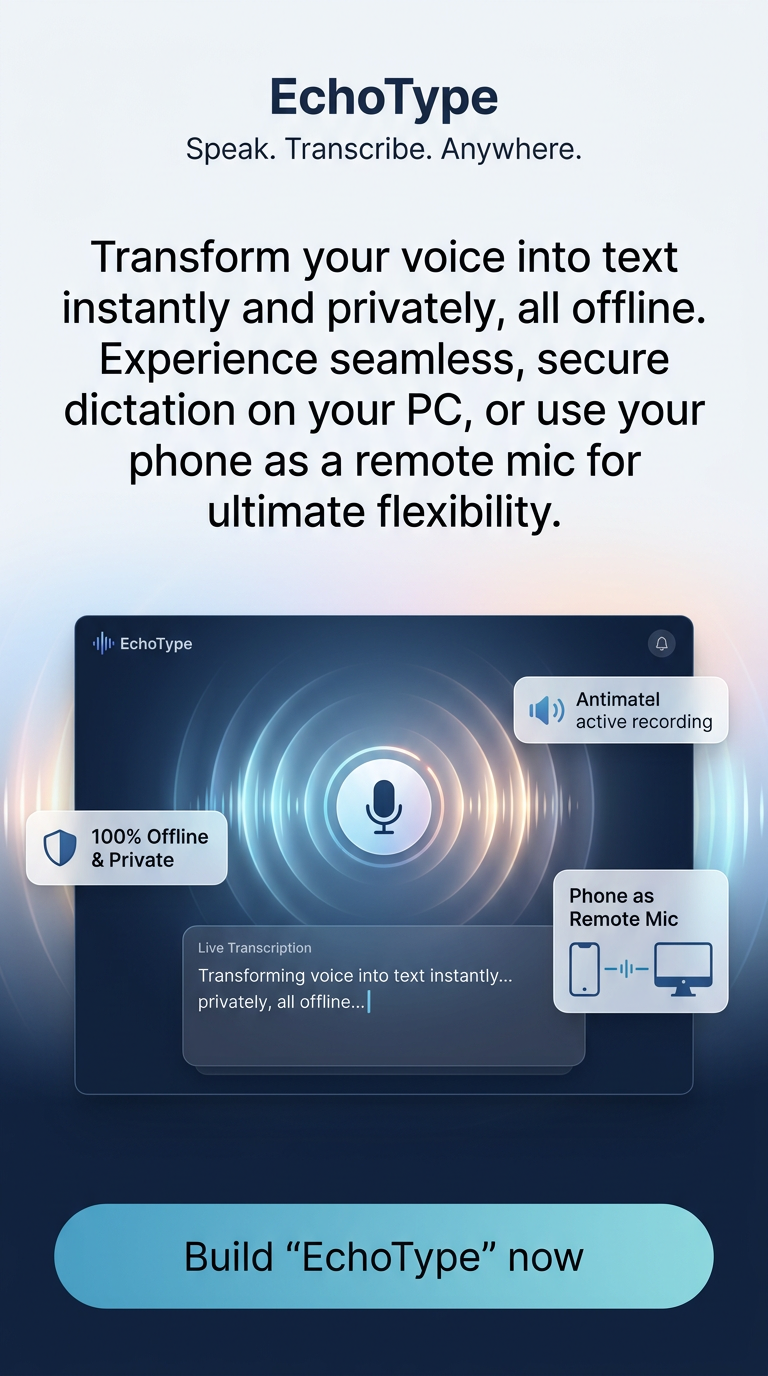 Speak. Transcribe. Anywhere.