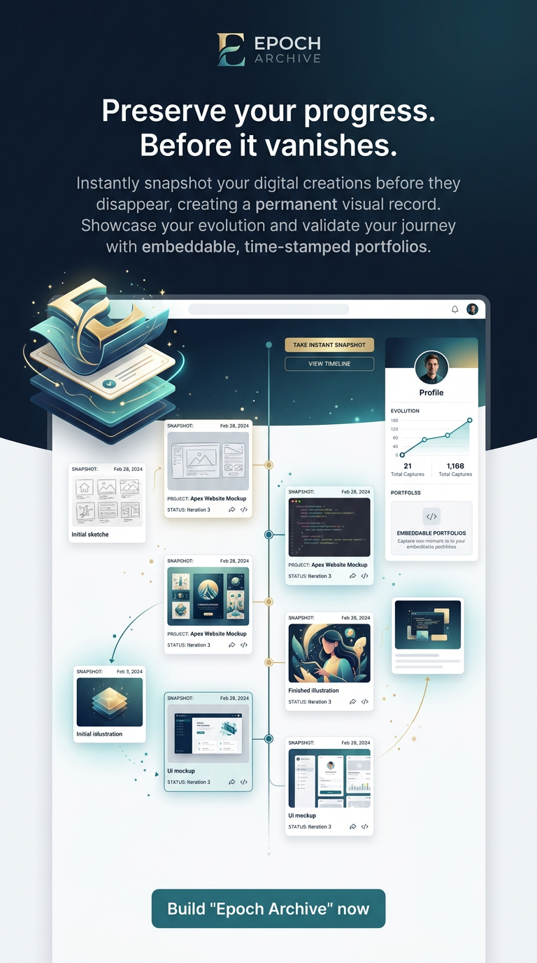 Preserve your progress. Before it vanishes.