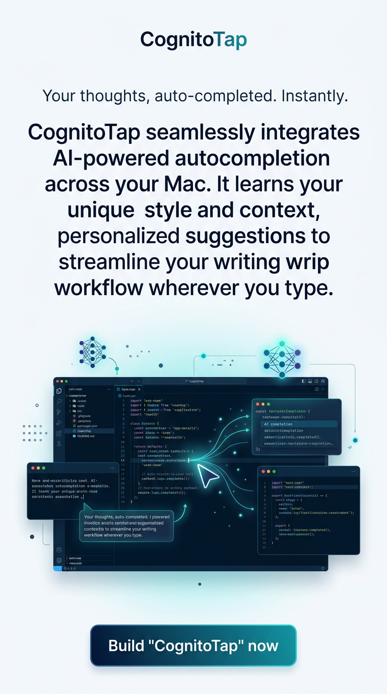 Your thoughts, auto-completed. Instantly.