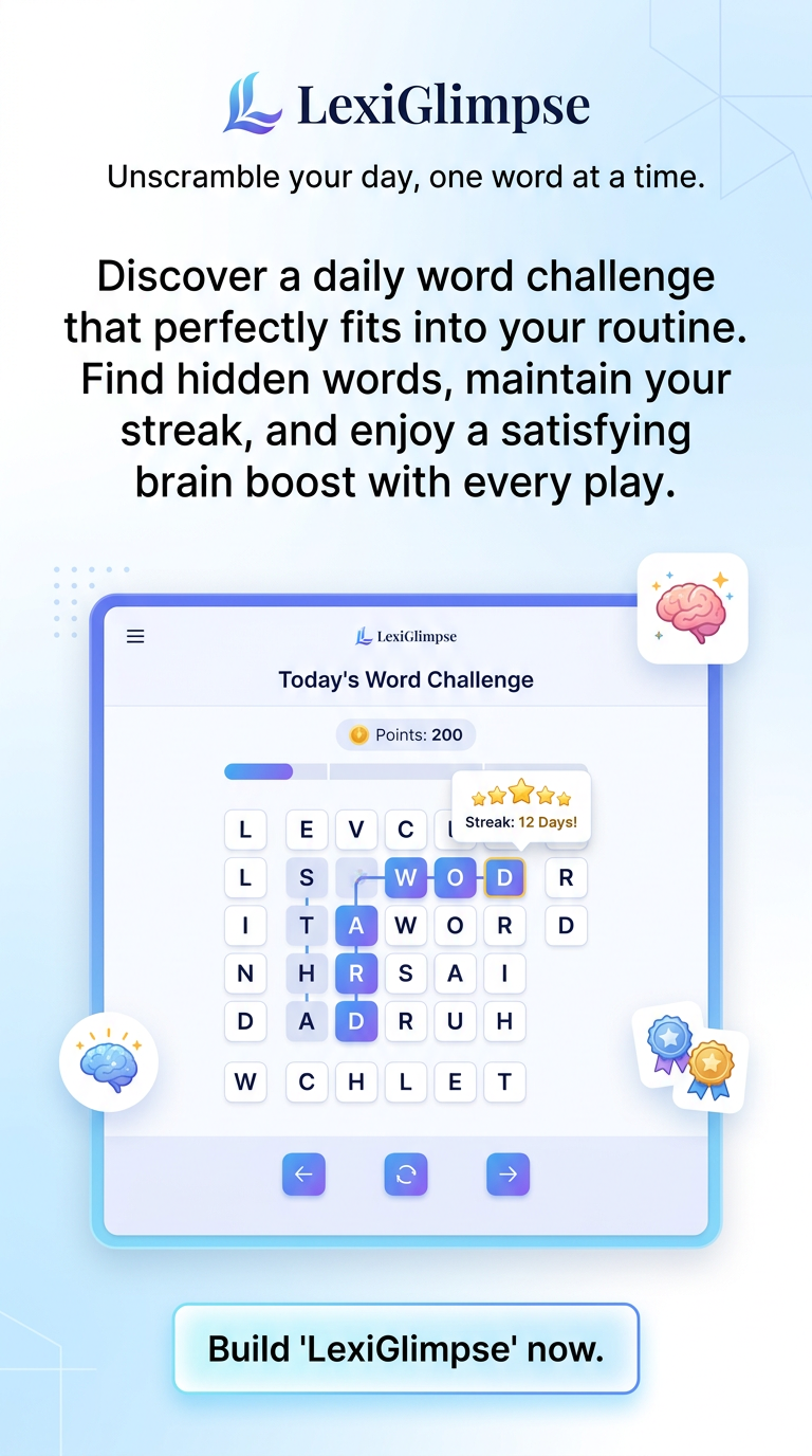 Unscramble your day, one word at a time.