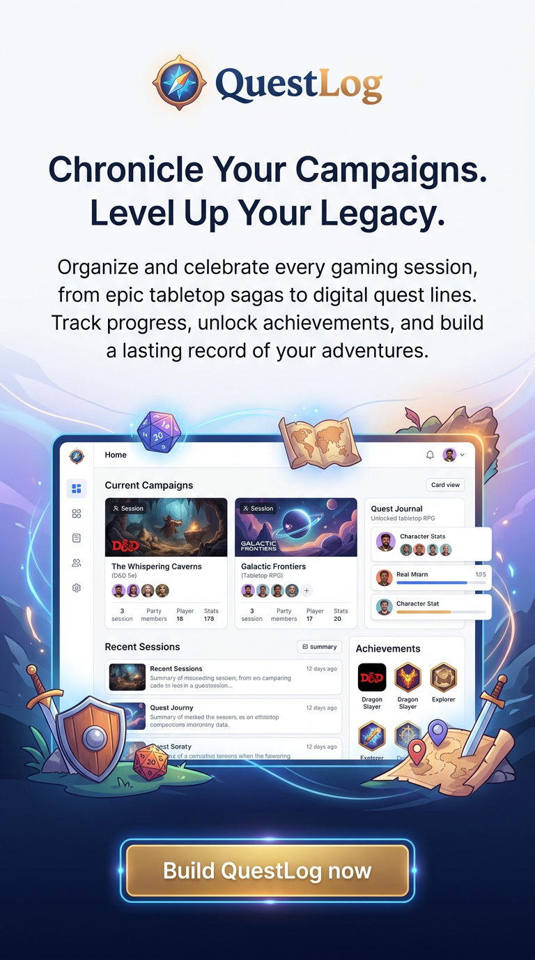 Chronicle Your Campaigns. Level Up Your Legacy.