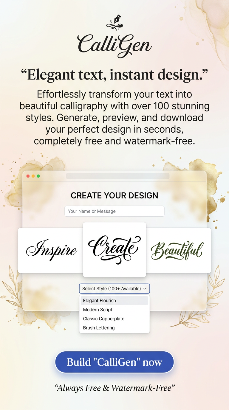 Elegant text, instant design.