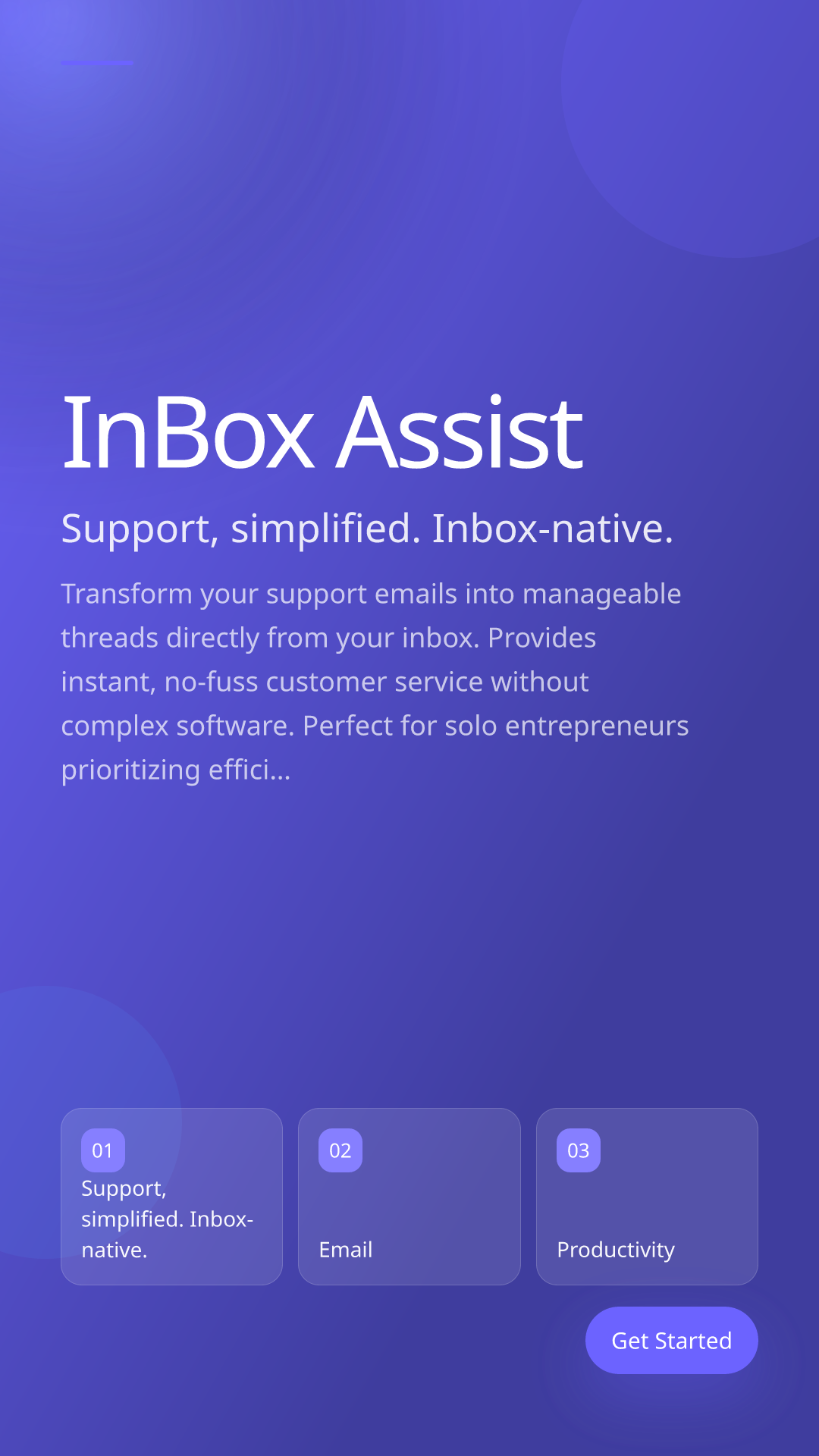 Support, simplified. Inbox-native.