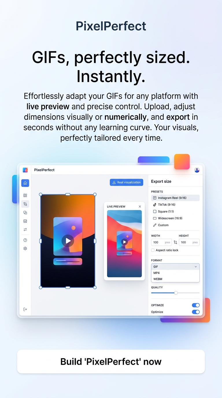 GIFs, perfectly sized. Instantly.