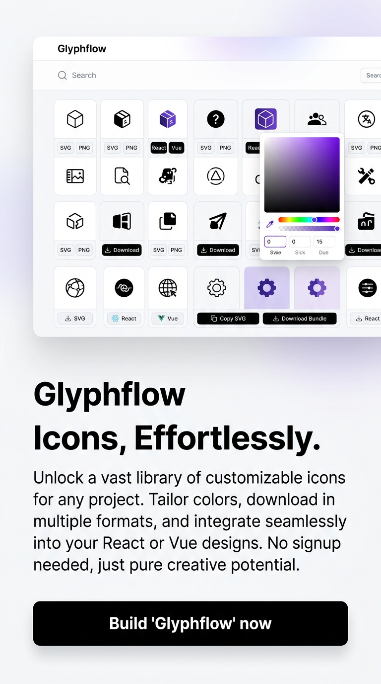 Icons, Effortlessly.