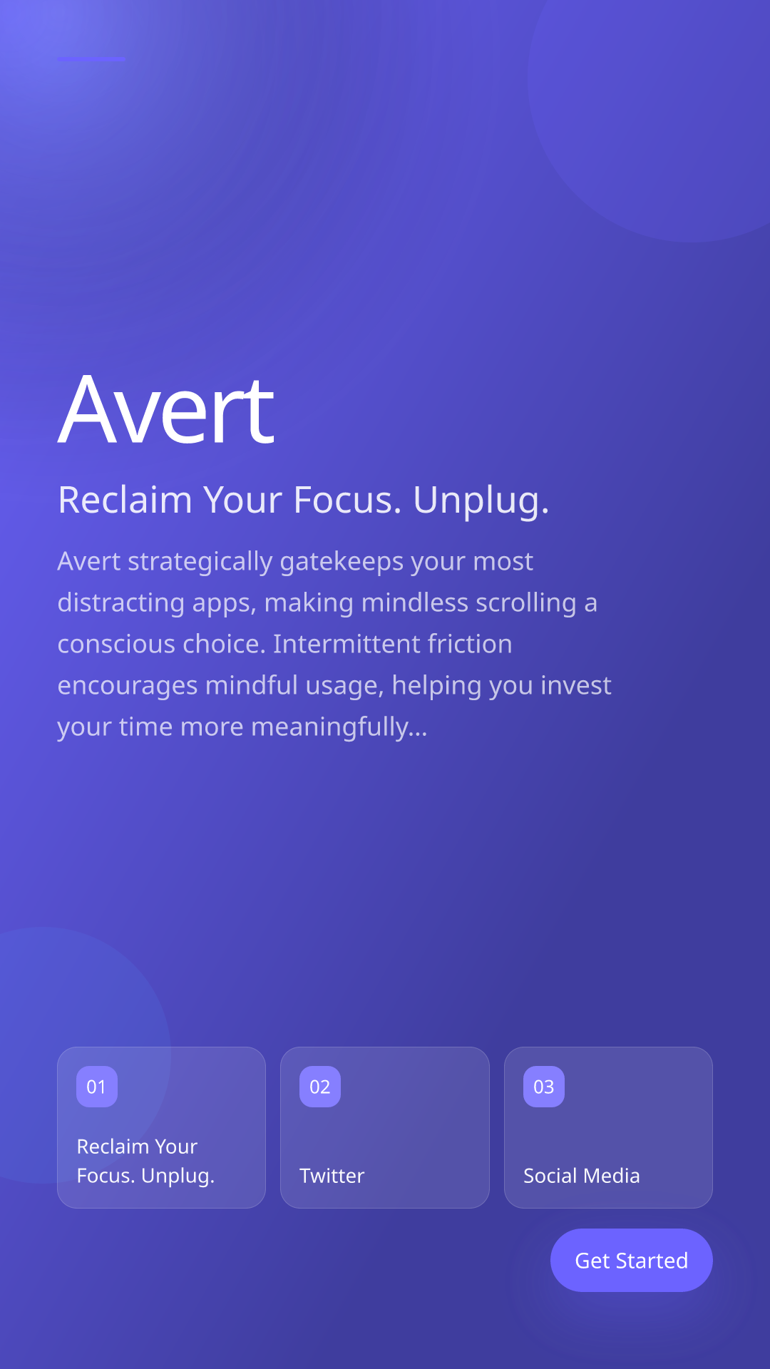 Reclaim Your Focus. Unplug.