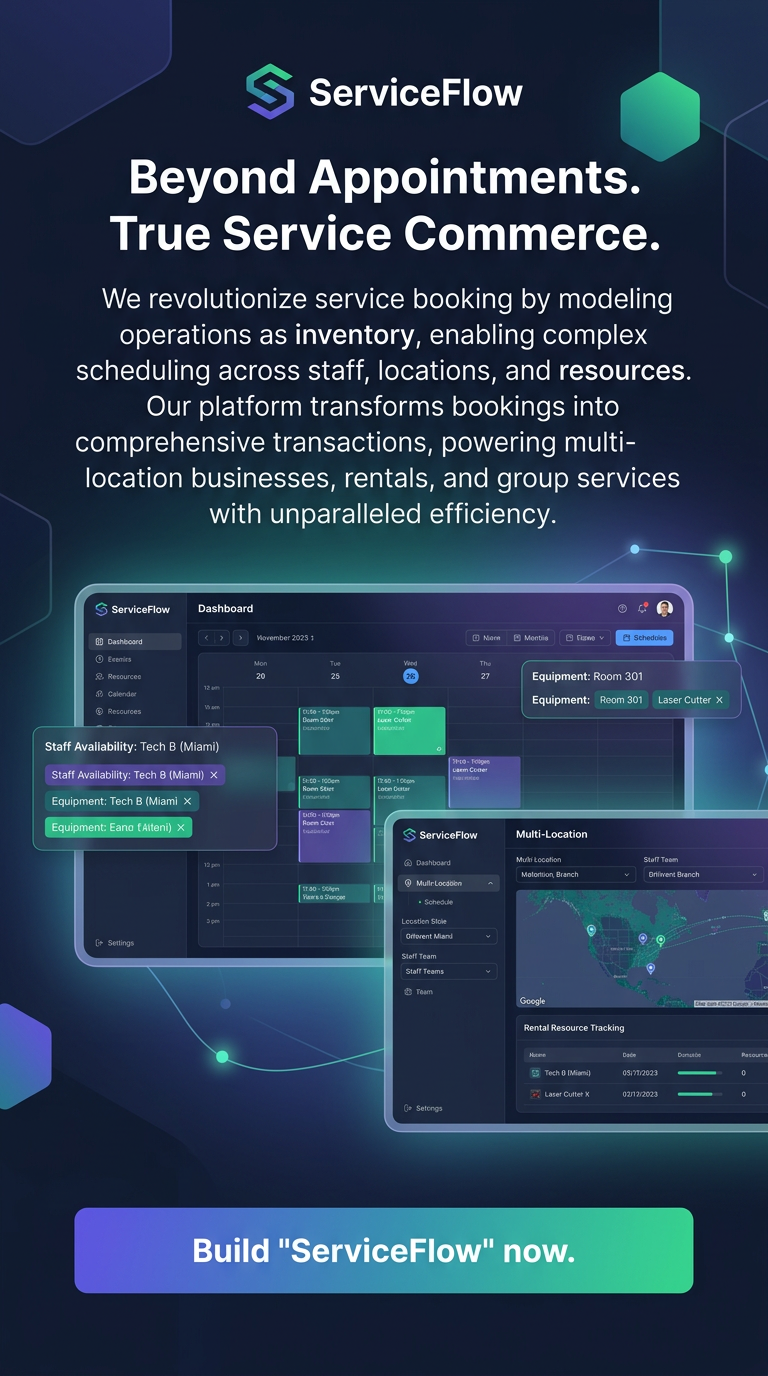 Beyond Appointments. True Service Commerce.