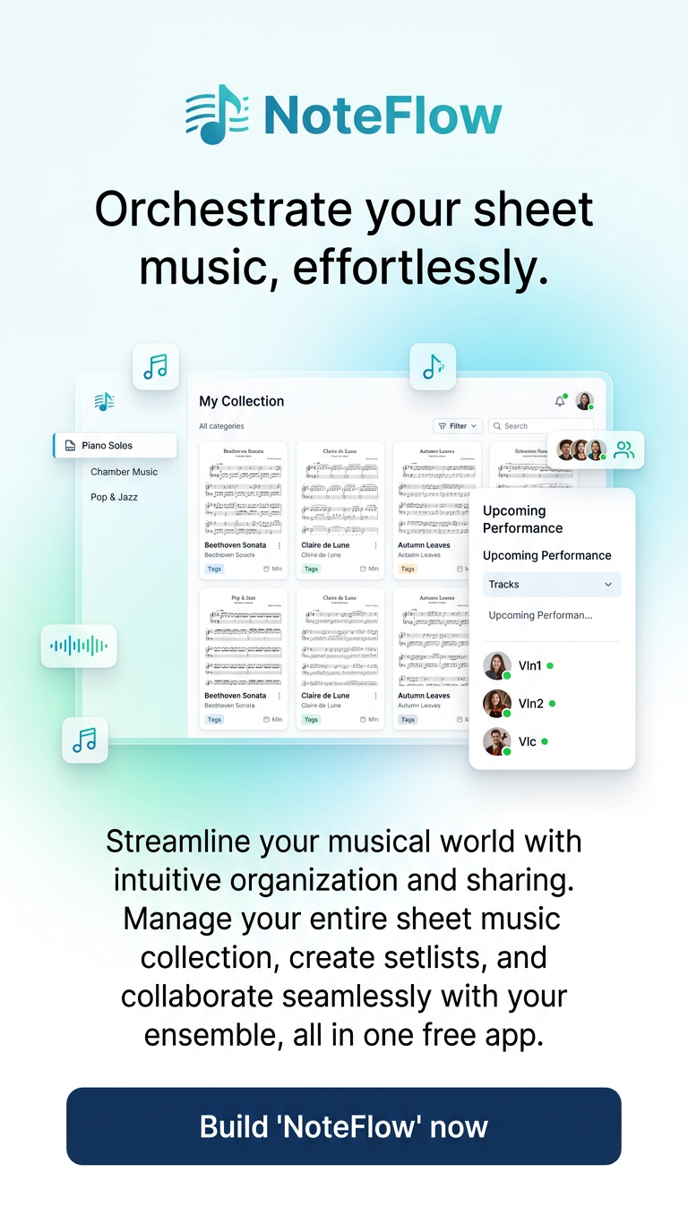 Orchestrate your sheet music, effortlessly.