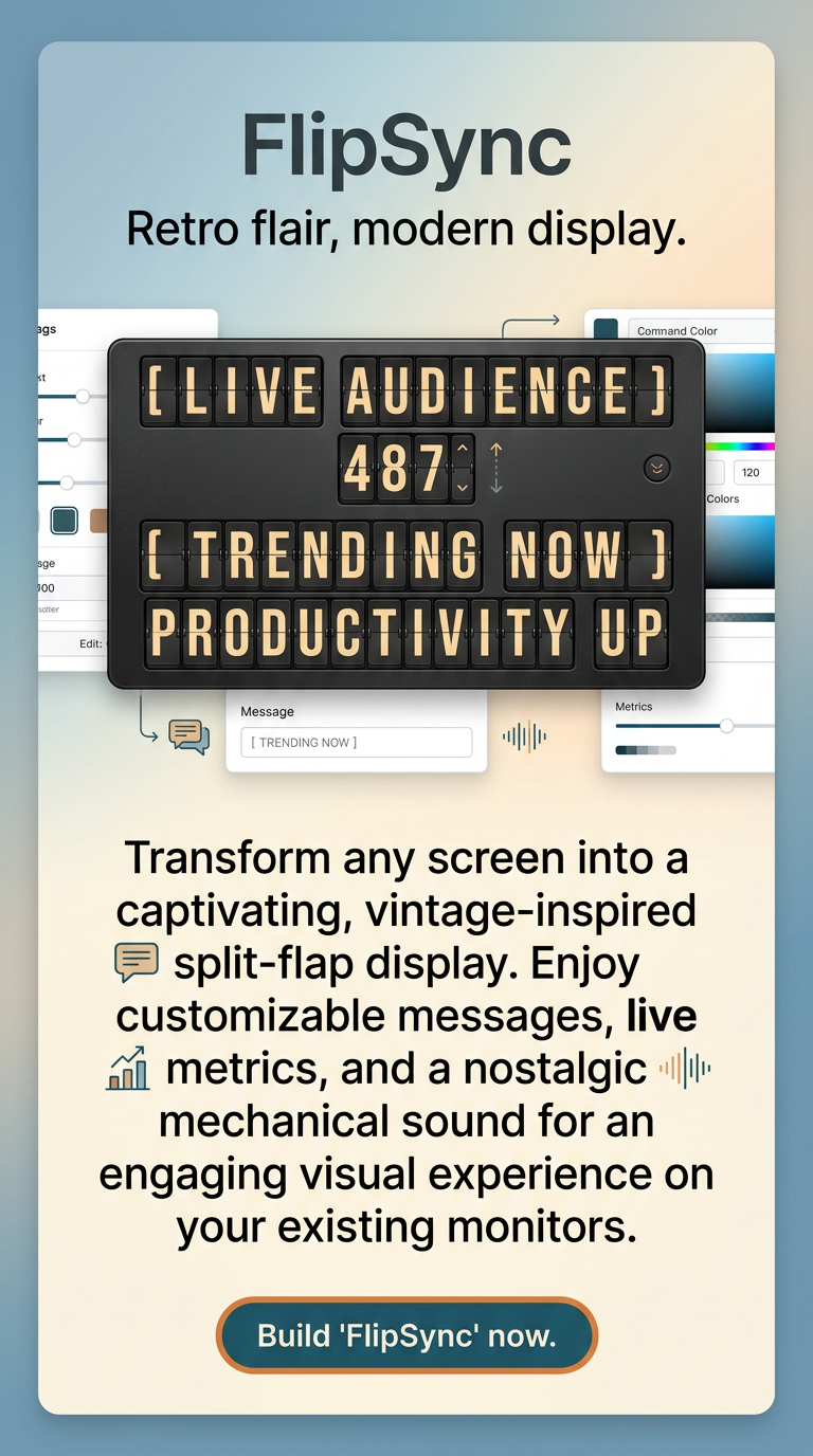 Retro flair, modern display.