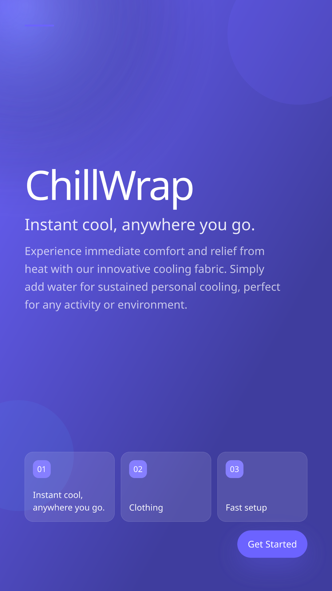 Instant cool, anywhere you go.