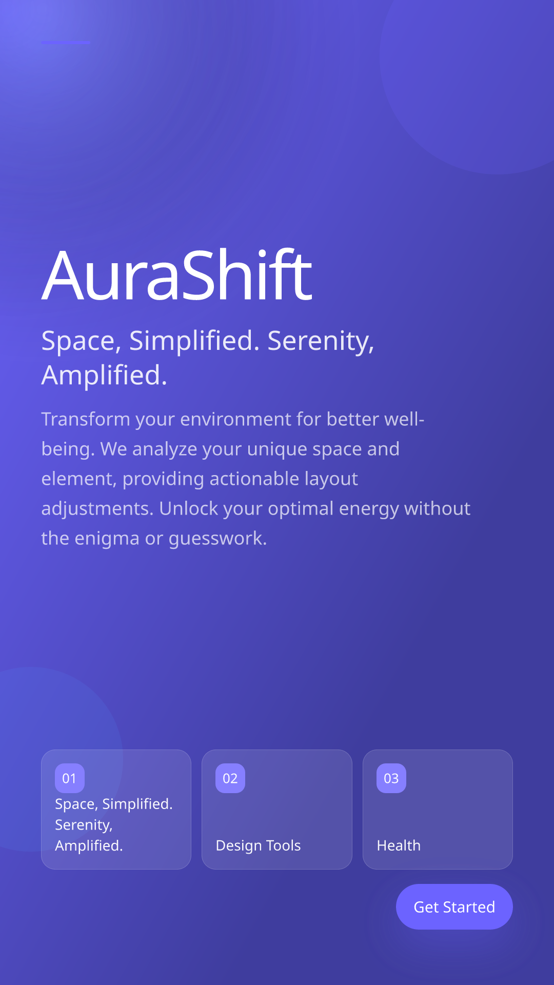 Space, Simplified. Serenity, Amplified.