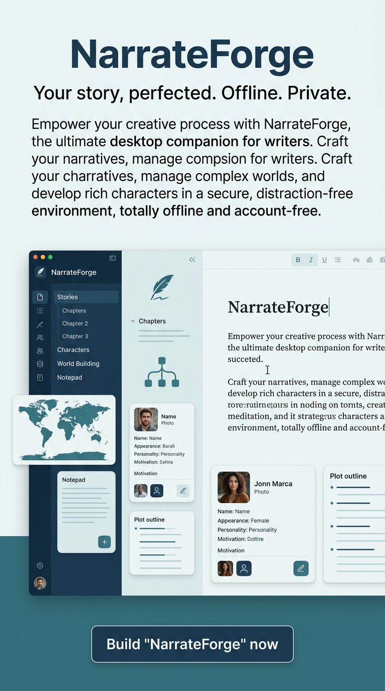Your story, perfected. Offline. Private.