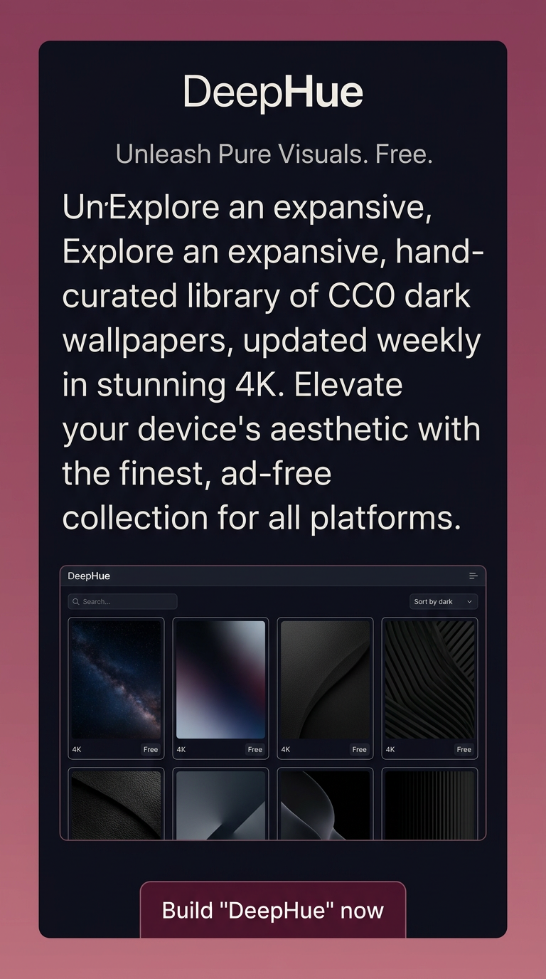 Unleash Pure Visuals. Free.