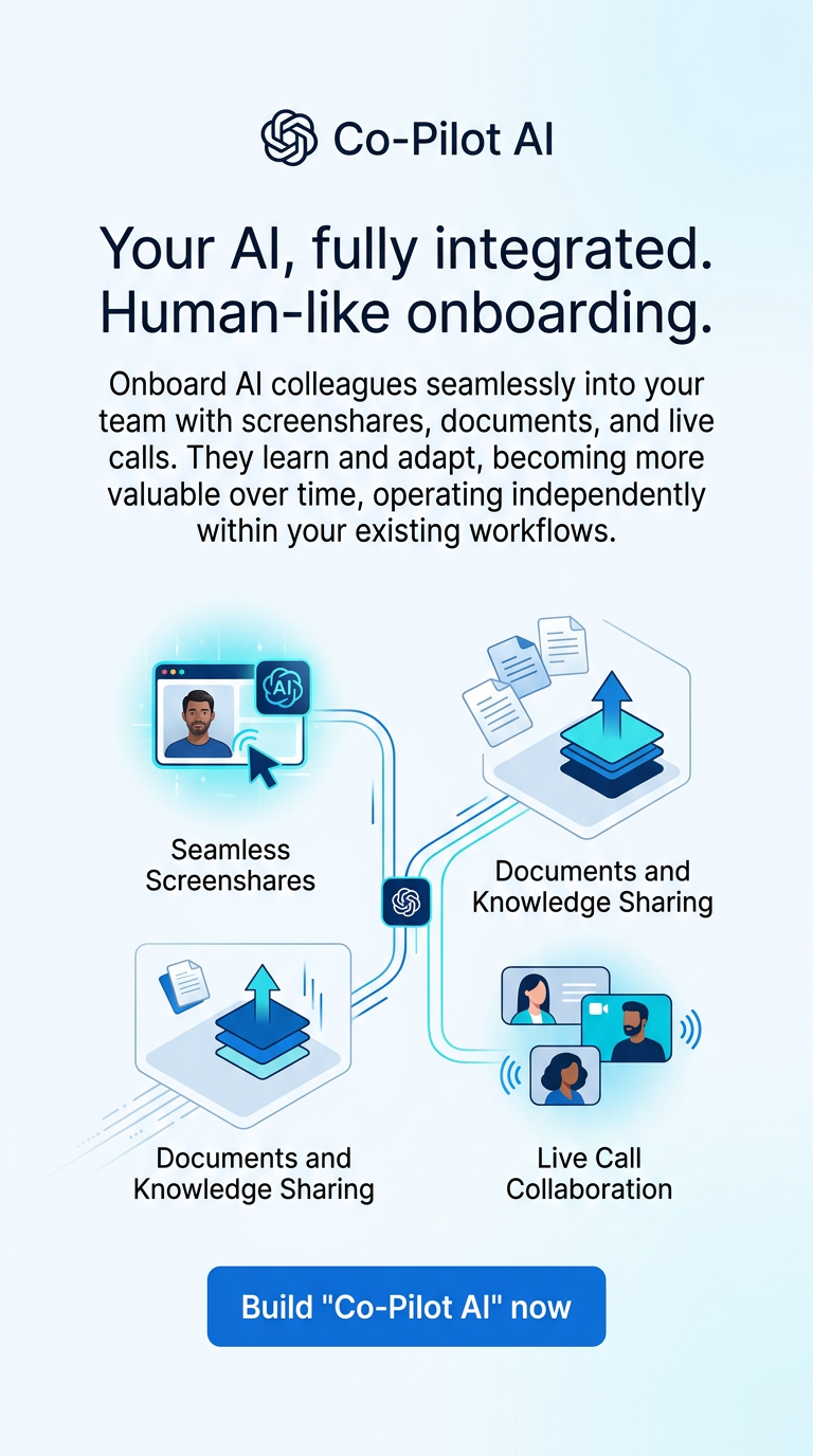 Your AI, fully integrated. Human-like onboarding.