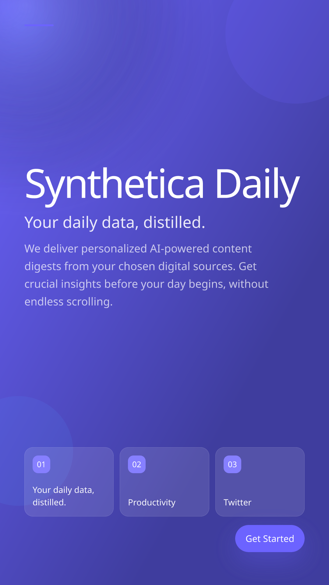 Your daily data, distilled.