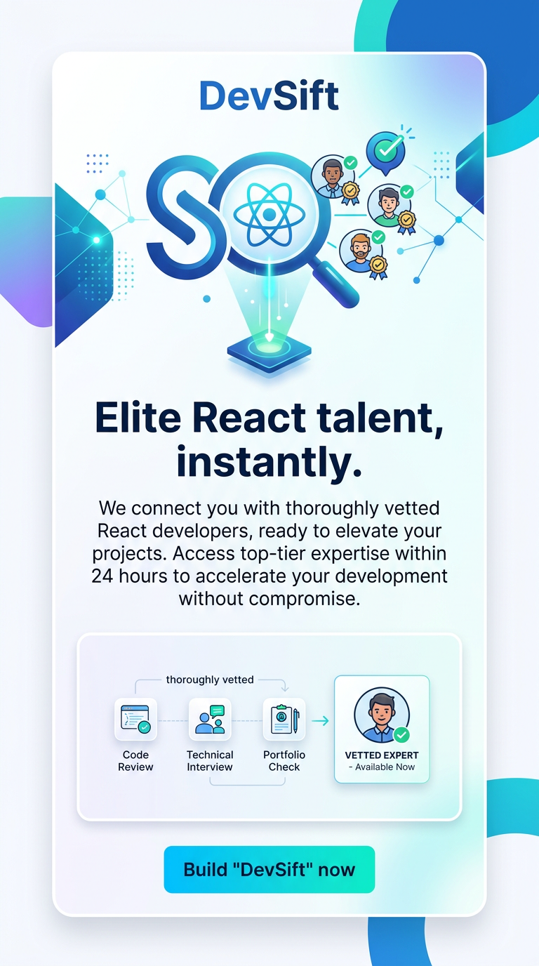 Elite React talent, instantly.